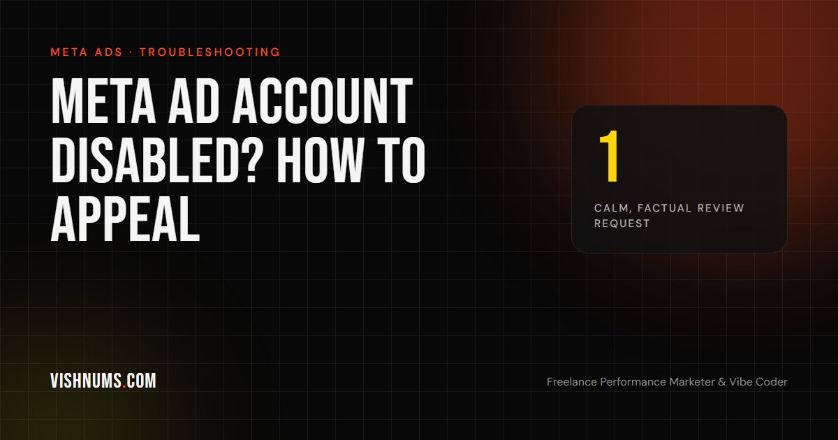 Meta ad account disabled appeal guide cover for Indian advertisers