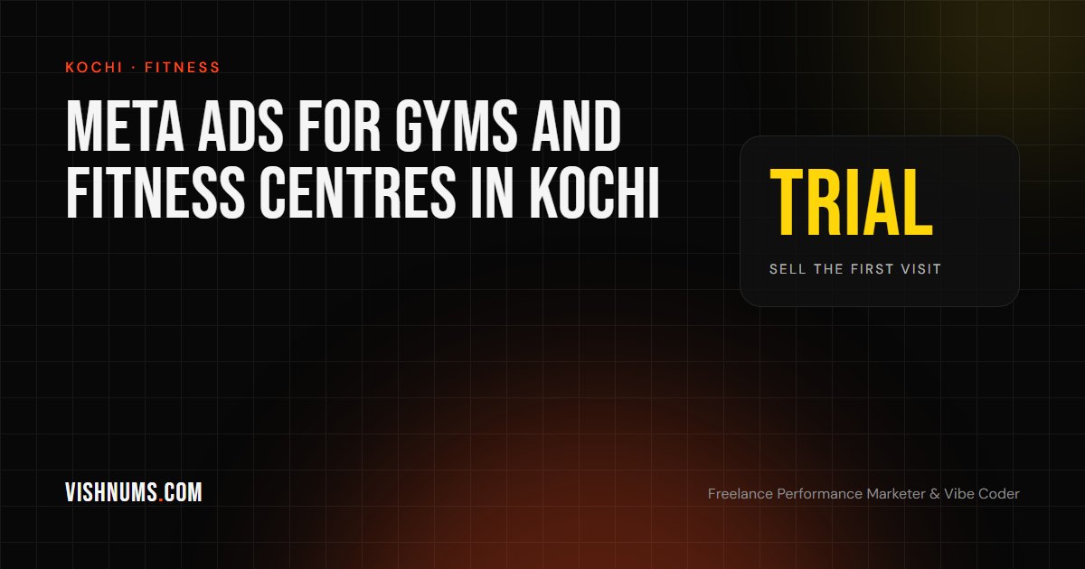 Meta ads for gyms and fitness centres in Kochi guide cover, about trials, memberships and renewals