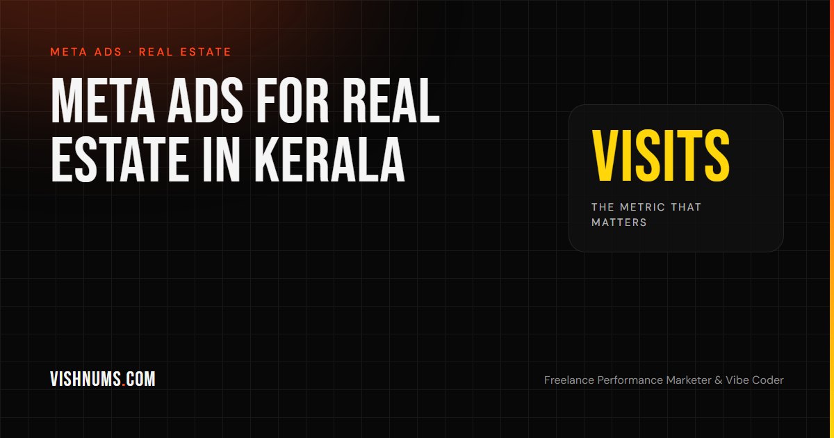 Meta ads for real estate in Kerala guide cover, focused on turning leads into site visits