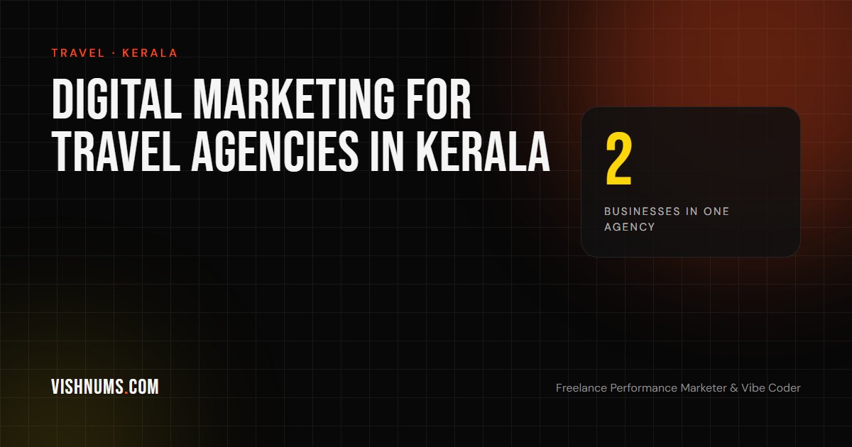 Digital marketing for travel agencies in Kerala guide cover, covering inbound Kerala tours and outbound holidays